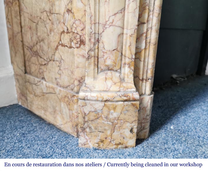 Louis XV style fireplace in Novulata breccia-5