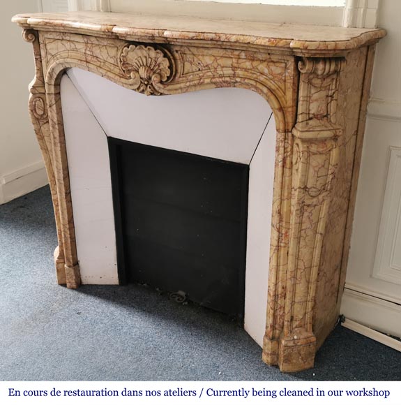 Louis XV style fireplace in Novulata breccia-6