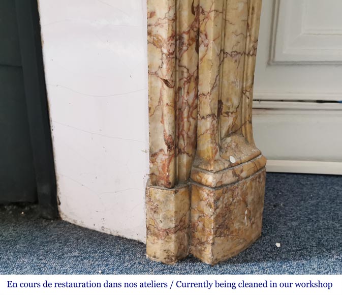 Louis XV style fireplace in Novulata breccia-8