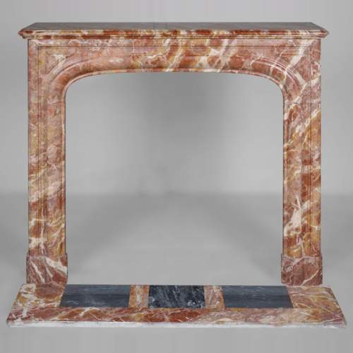 Louis XIV style fireplace in red marble