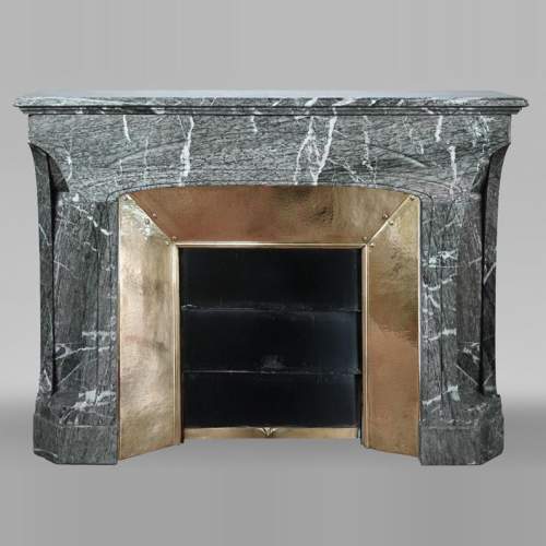 Tony SELMERSHEIM, Art Nouveau Mantelpiece in Green Campan Marble, 1910