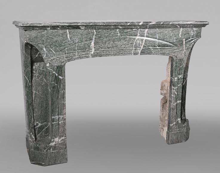 Tony SELMERSHEIM, Art Nouveau Mantelpiece in Green Campan Marble, 1910-2