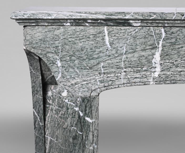 Tony SELMERSHEIM, Art Nouveau Mantelpiece in Green Campan Marble, 1910-3