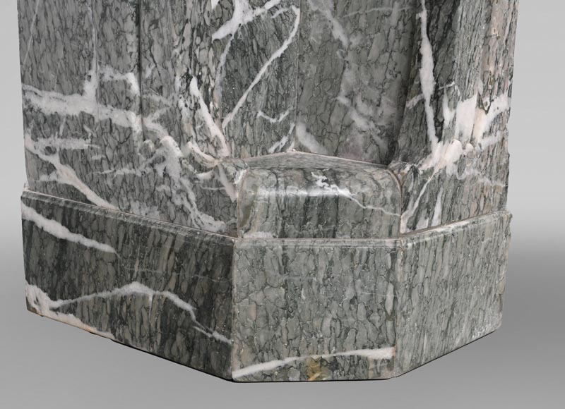 Tony SELMERSHEIM, Art Nouveau Mantelpiece in Green Campan Marble, 1910-7