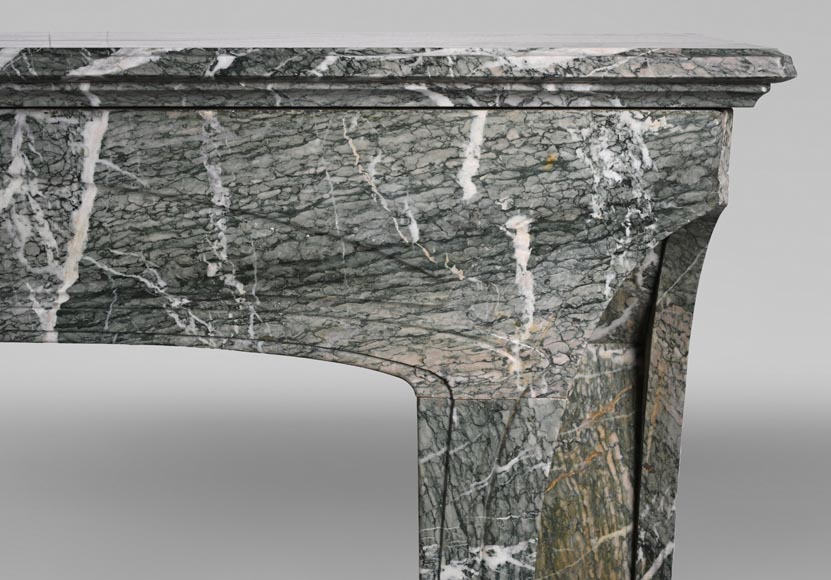Tony SELMERSHEIM, Art Nouveau Mantelpiece in Green Campan Marble, 1910-10