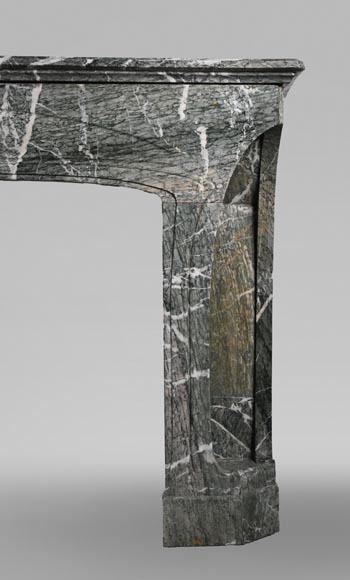 Tony SELMERSHEIM, Art Nouveau Mantelpiece in Green Campan Marble, 1910-12