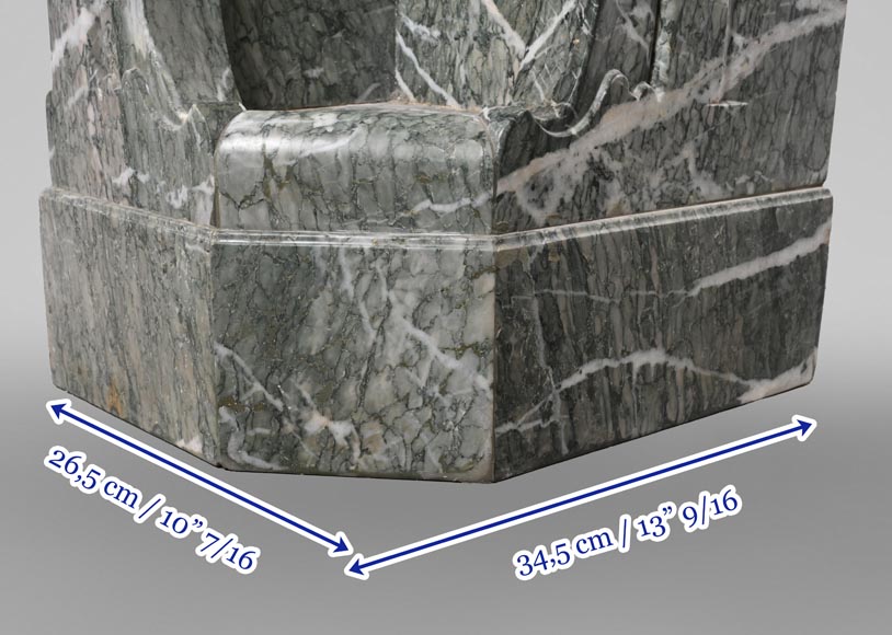 Tony SELMERSHEIM, Art Nouveau Mantelpiece in Green Campan Marble, 1910-13