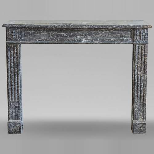 Louis XVI period fireplace in Grey Sainte Anne marble