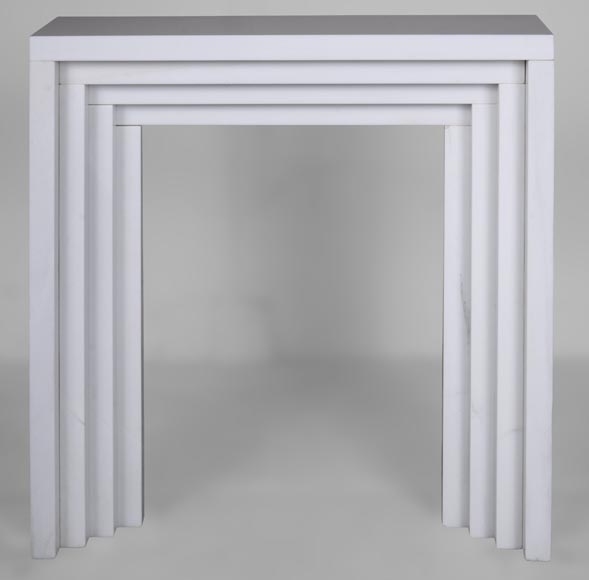 Modern fireplace in Art Deco style-0