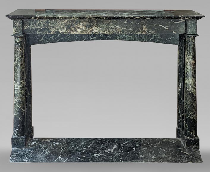 Empire style mantel in Sea Green marble with detached columns-0