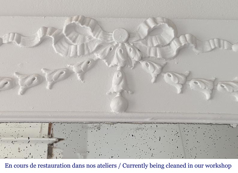 Louis XVI style wood mantel decorated with a mythological scene-3