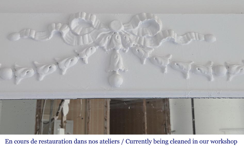 Louis XVI style wood mantel decorated with a mythological scene-3