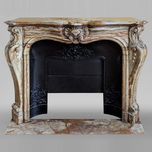Louis XV style mantel in onyx