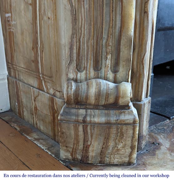 Louis XV style mantel in onyx-6