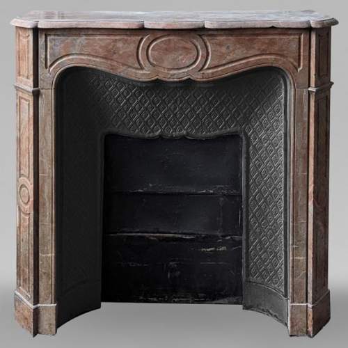 Louis XV style Pompadour mantel in Enjugerais marble