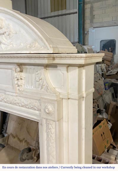 Napoleon III Fireplace with Clock, musical Putti-3