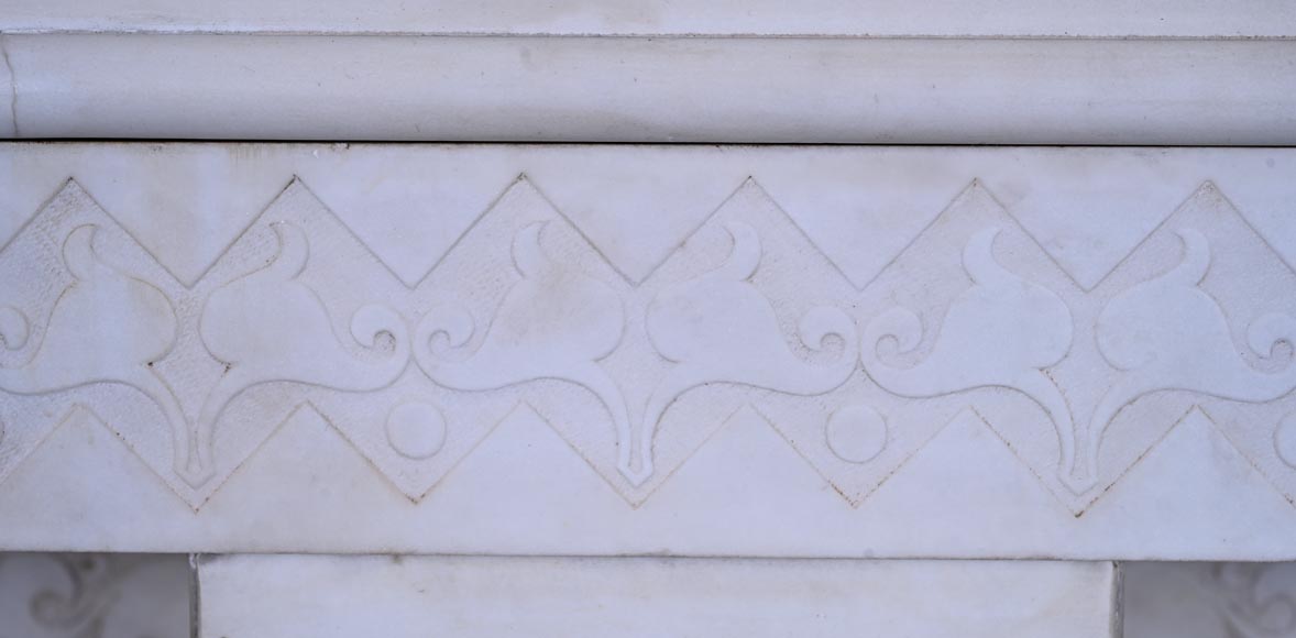 Stone column fireplace-3