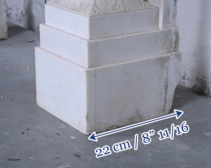 Stone column fireplace-12