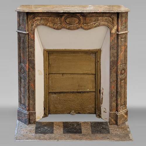 Louis XV style Pompadour mantel in Enjugerais marble