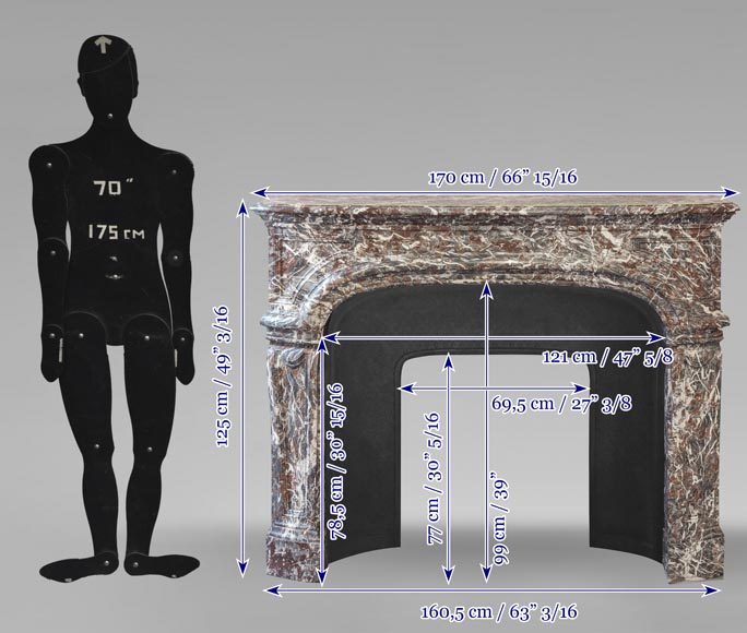 Beautiful Regency style fireplace, in a superb Royal Red with lots of veins-11