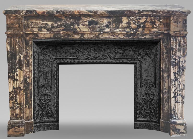 Louis XVI style fireplace in Médous breccia-0