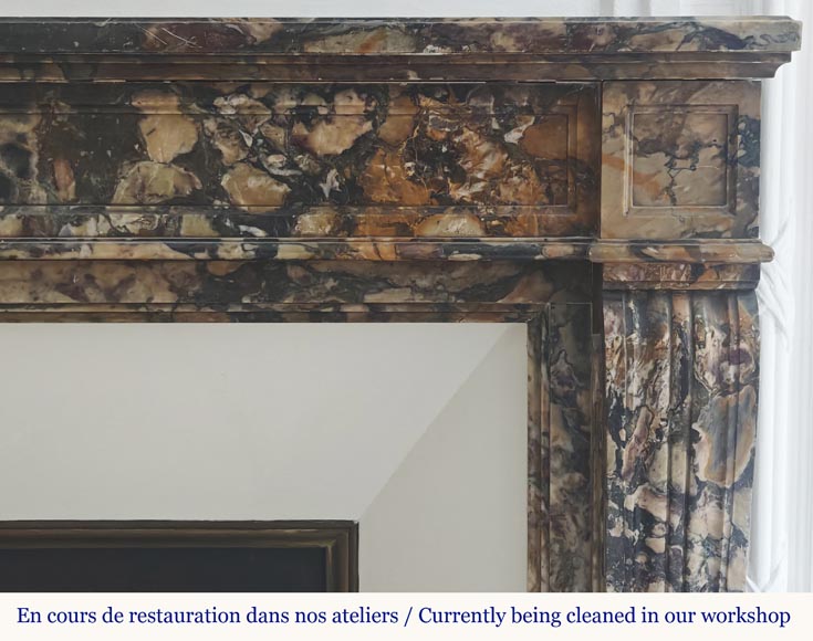Louis XVI style fireplace in Médous breccia-6