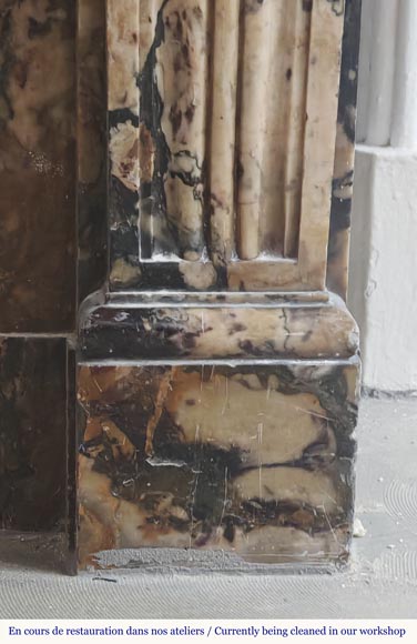 Louis XVI style fireplace in Médous breccia-7