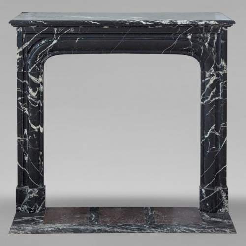Louis XIV style mantel in Marquina marble