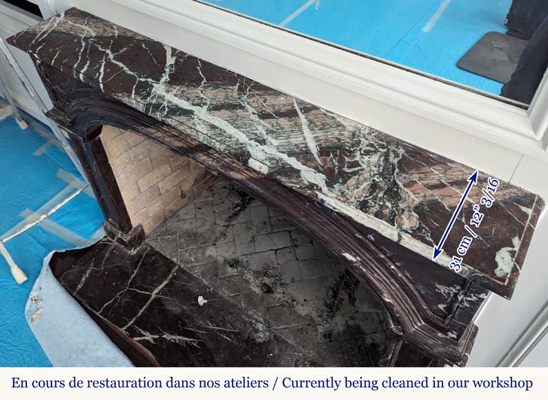 Regence style mantel in Campan marble-9