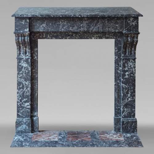 Napoleon III style mantel in Sainte Anne Gris marble