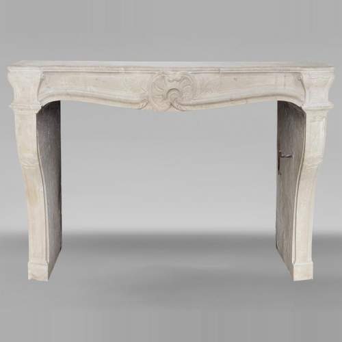 Louis XV style Bourguignonne stone mantel