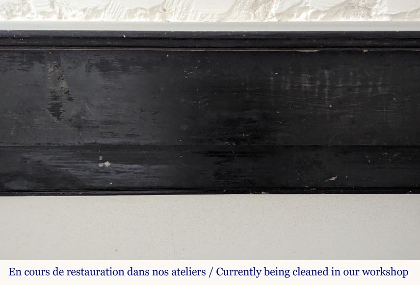 Napoleon III style mantel with black marble modillions-1