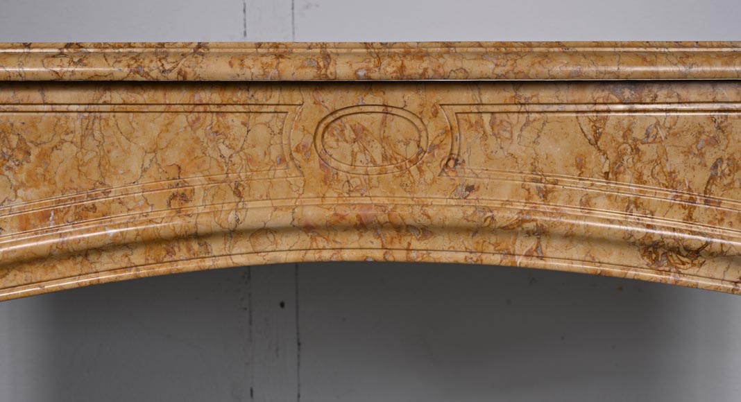 Regence period mantel in yellow marble-1