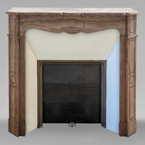 Louis XV style Pompadour mantel in Lunel marble