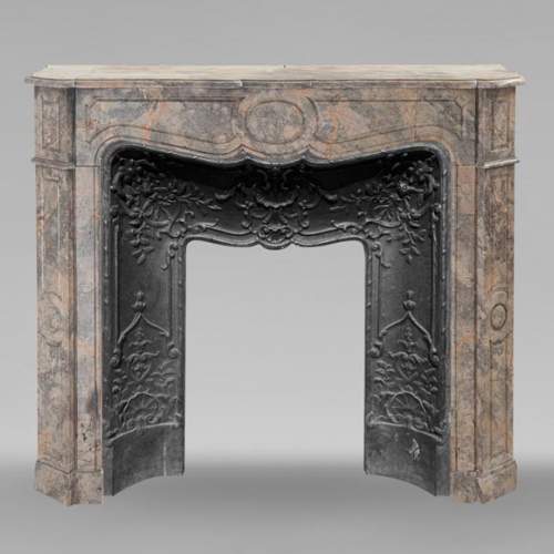 Louis XV style Pompadour mantel in Enjugeraist marble