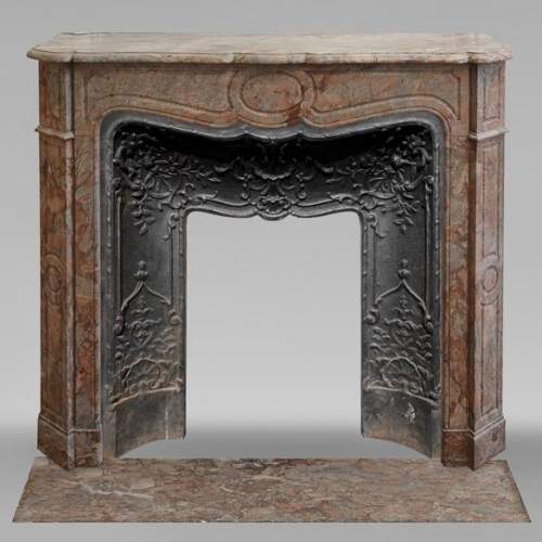Louis XV style Pompadour mantel in Enjugerais Breche