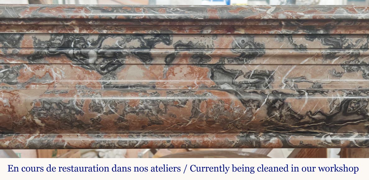 Louis XIV style boudin fireplace in Jourdan wood-1