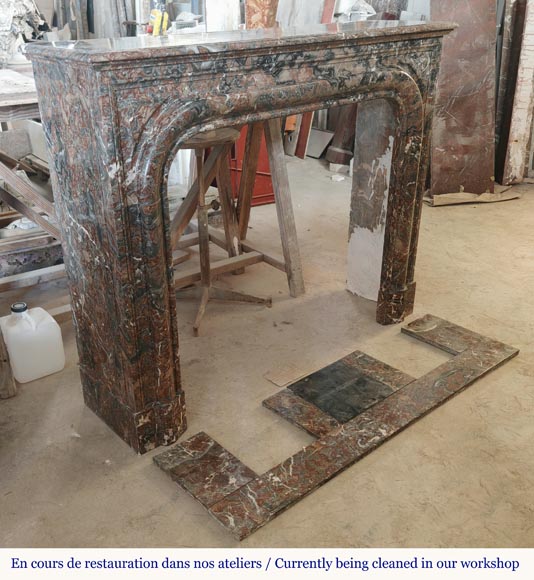 Louis XIV style boudin fireplace in Jourdan wood-2