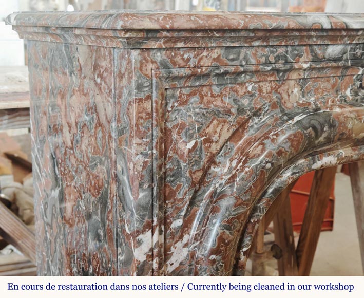 Louis XIV style boudin fireplace in Jourdan wood-3