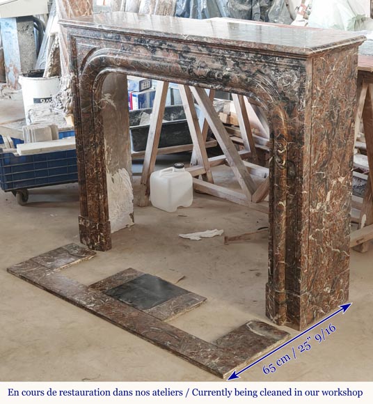 Louis XIV style boudin fireplace in Jourdan wood-5