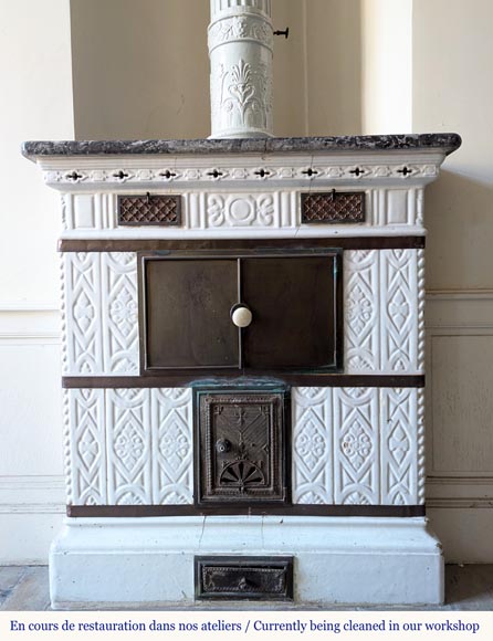 Prussian period earthenware stove, 1840-1