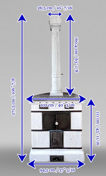 Prussian period earthenware stove, 1840-11