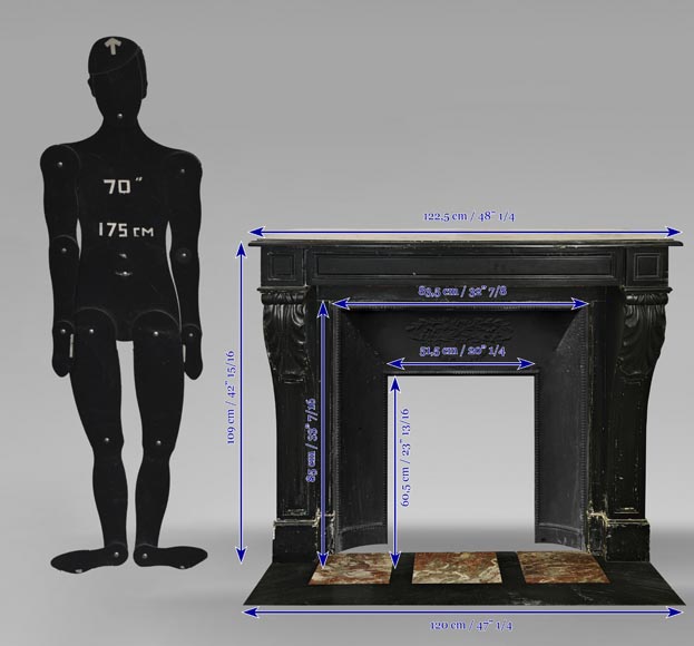 Napoleon III style fireplace with 