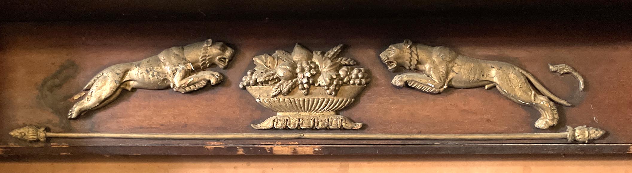 Empire Period Walnut Fireplace with Caryatids-1