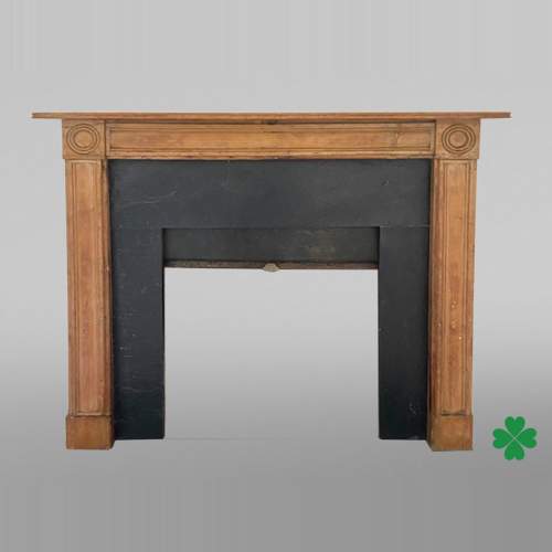 Louis XVI-Style Fireplace in Pine and Slate