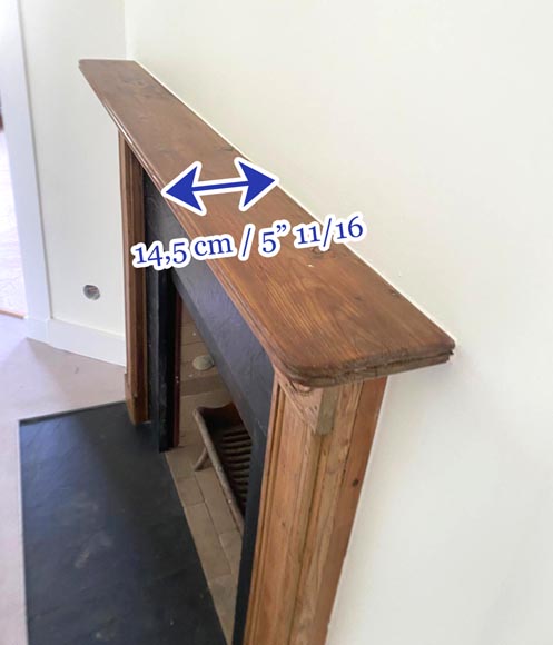 Louis XVI-Style Fireplace in Pine and Slate-6