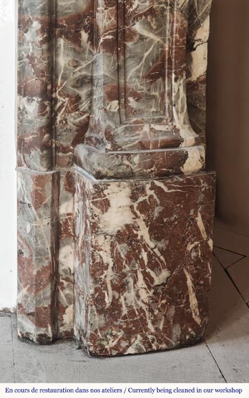 Louis XV period fireplace in Royal Red, decorated with a palmette-9