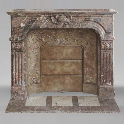  Regency style fireplace in Rouge Royal marble
