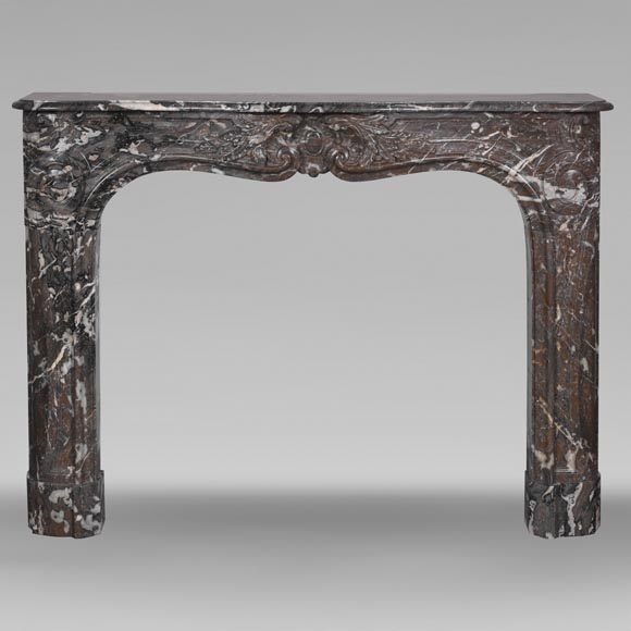 Louis XV period fireplace in red Rance marble-0