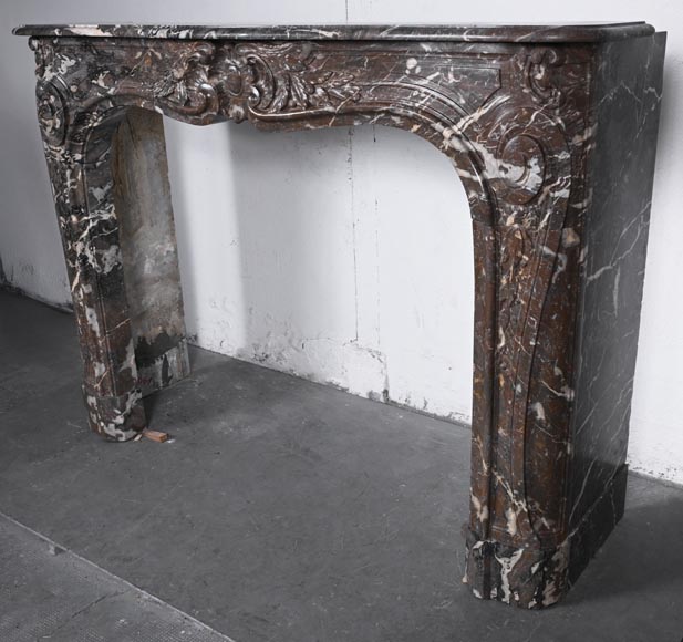 Louis XV period fireplace in red Rance marble-8